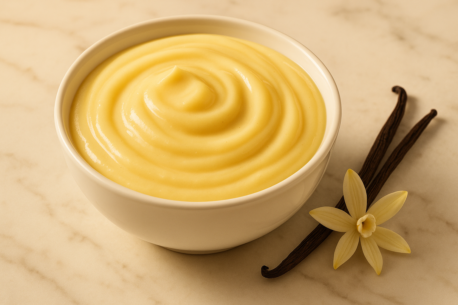 an image showing vanilla custard in the dimension of 1000x1000 pixels