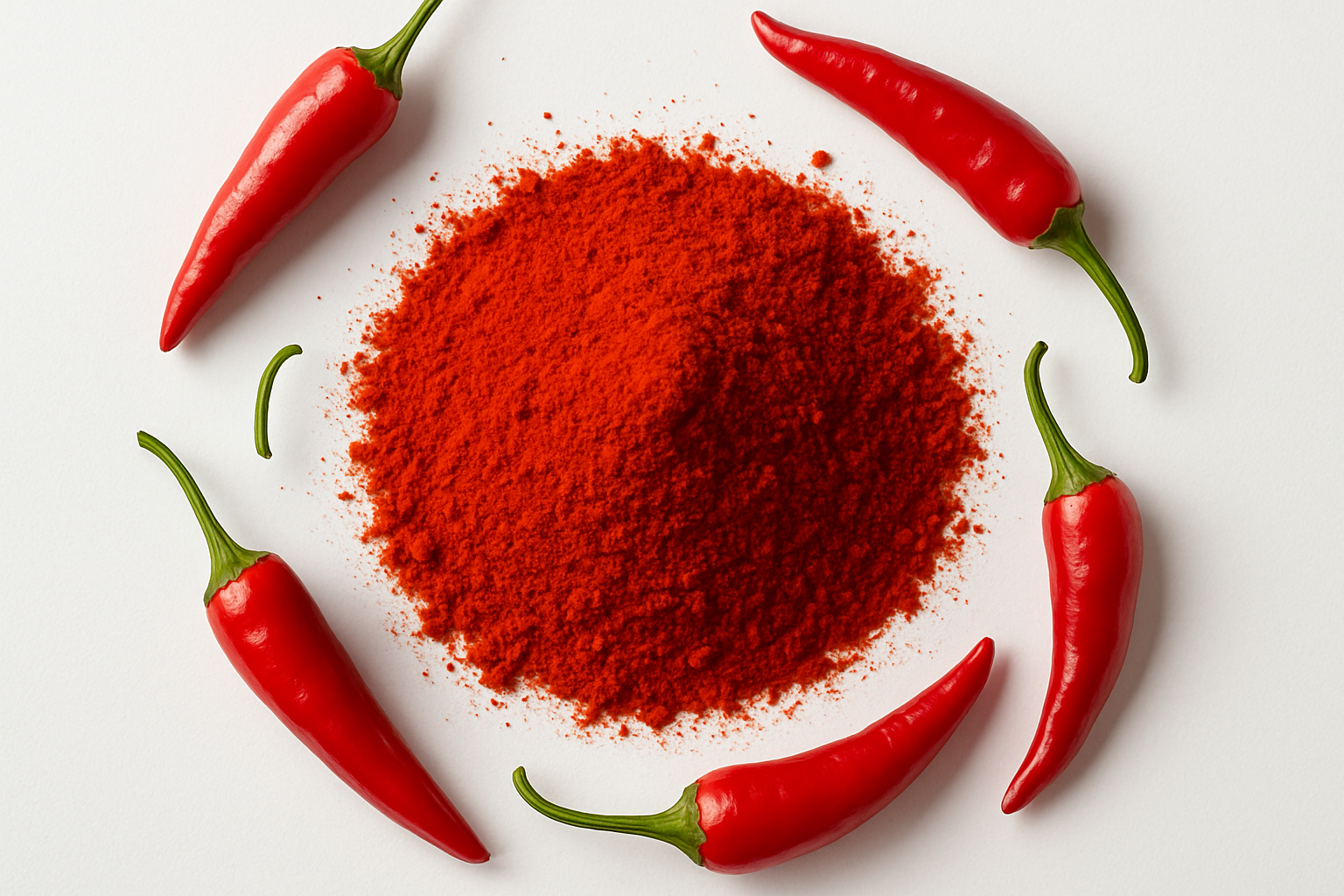 red chilli powder with red chillis spreaded in 1000x1000 dimension